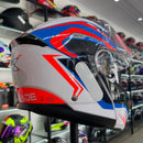 Capacete Texx KRATOS NOMDE BRANCO, AZUL E VERM