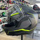 Capacete HJC I100 180 LORIX CINZ PRET VERD