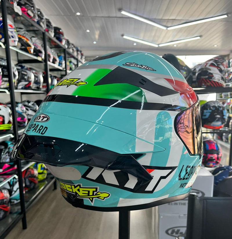 KYT TT COURSE Leopard Dalla Porta + Viseira Colorida e Aero