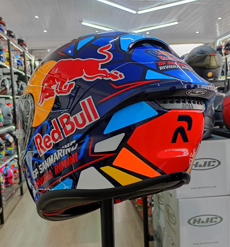 Capacete HJC RPHA 1 RED BULL MISANO, AZUL/VERM/ AMARELO