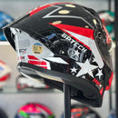 Capacete GP TECH SENSE ARMY PRETO VERM