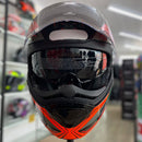 Capacete Texx KRATOS NOMADE PRETO LARANJA CINZA
