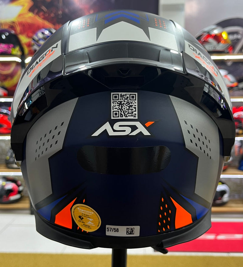 Capacete Sportivo ASX Eagle Racing Diagon