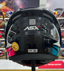 Capacete Sportivo ASX City Start Preto, Turquesa e Rosa