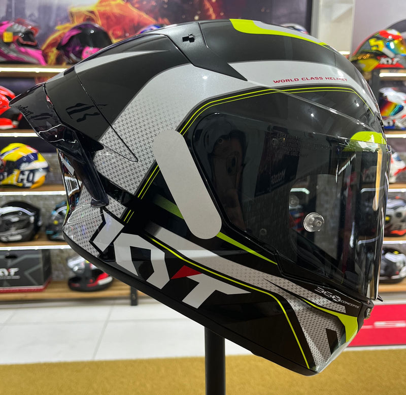 Capacete KYT TT COURSE Grand Prix Black and Yellow