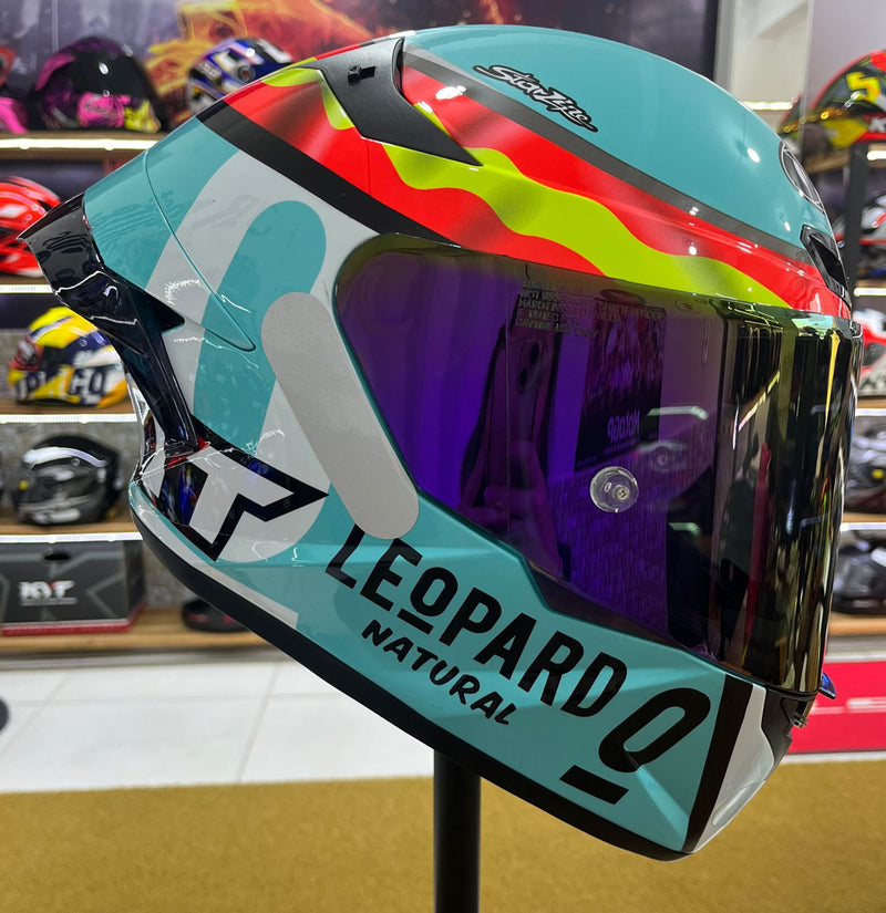 CAPACETE KYT TT COURSE LEOPARD JAUME MASIA + VISEIRA COLORIDA E AEROFOLIO