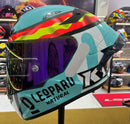 CAPACETE KYT TT COURSE LEOPARD JAUME MASIA + VISEIRA COLORIDA E AEROFOLIO