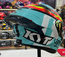 CAPACETE KYT TT COURSE LEOPARD JAUME MASIA + VISEIRA COLORIDA E AEROFOLIO