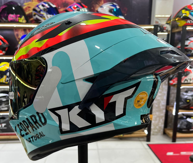 CAPACETE KYT TT COURSE LEOPARD JAUME MASIA + VISEIRA COLORIDA E AEROFOLIO