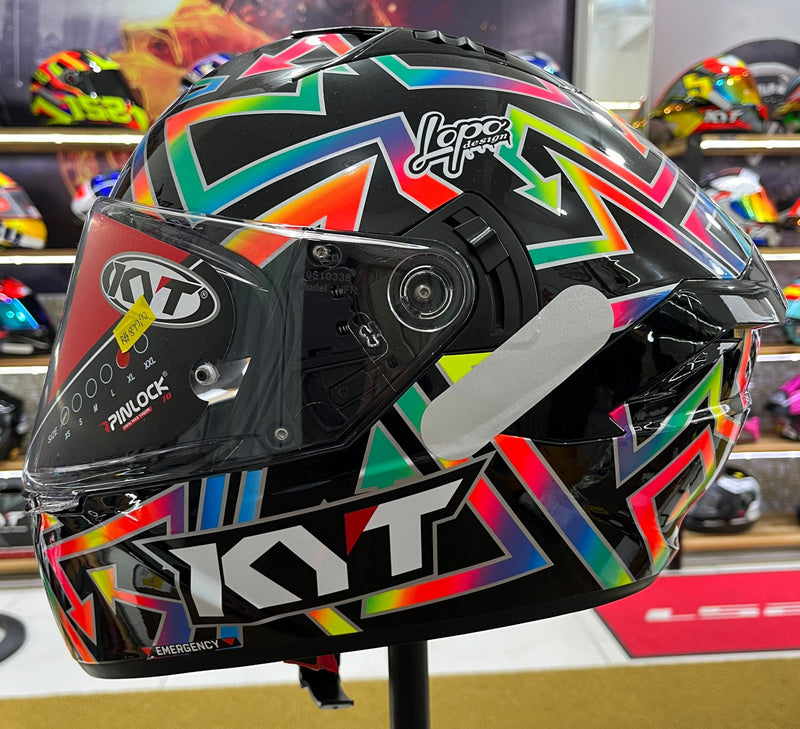 Capacete KYT NF-R Manzi Misano, óculos interno