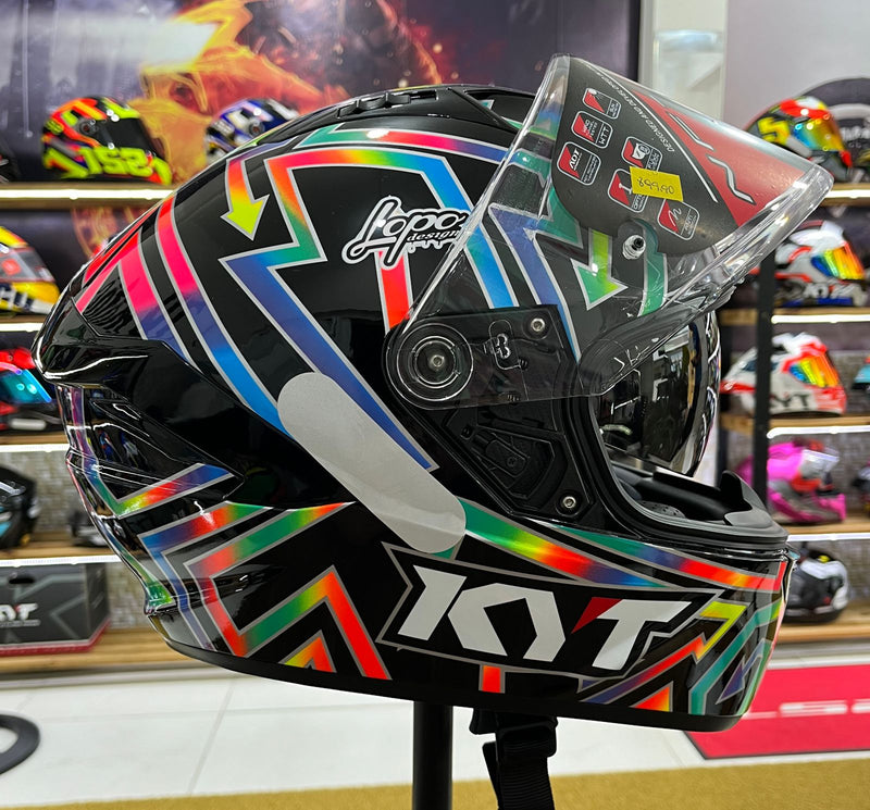 Capacete KYT NF-R Manzi Misano, óculos interno