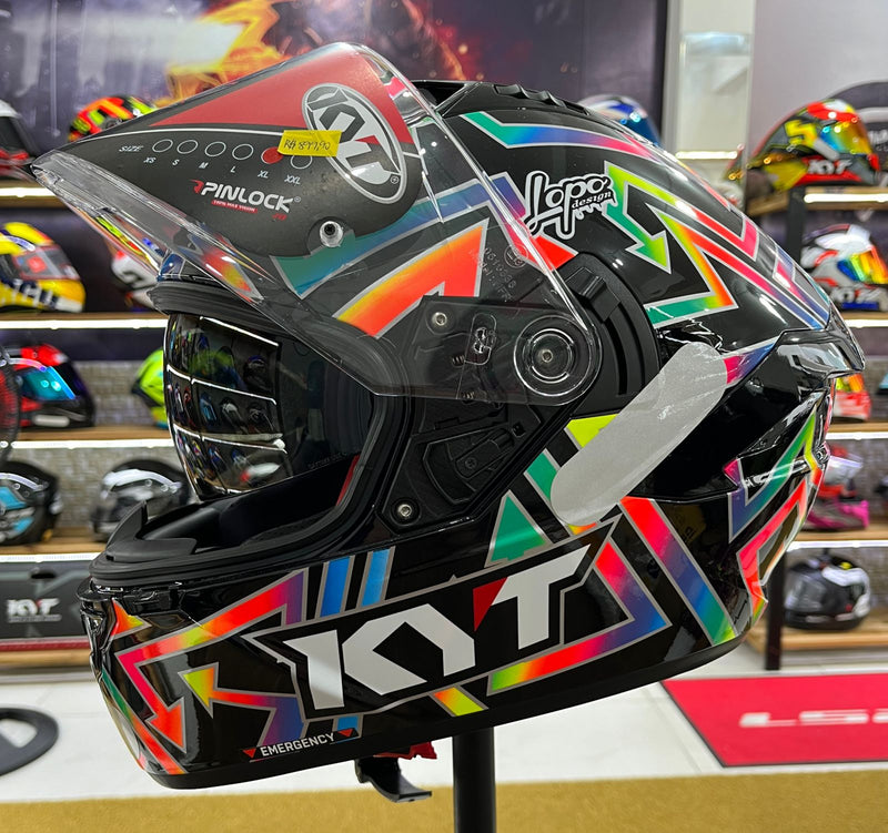 Capacete KYT NF-R Manzi Misano, óculos interno