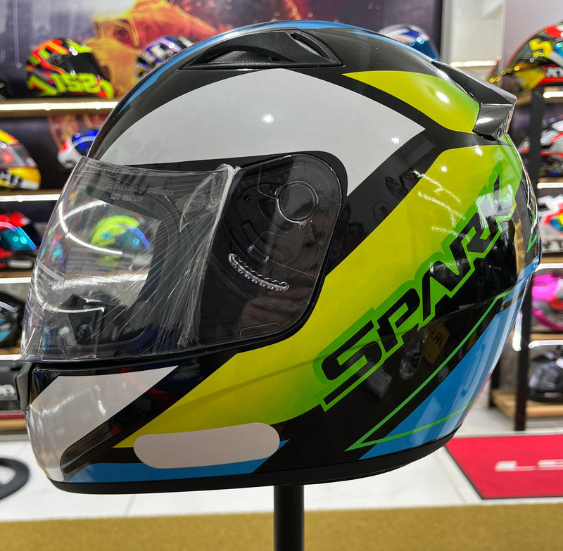 Capacete EBF Spark Mixed Verde