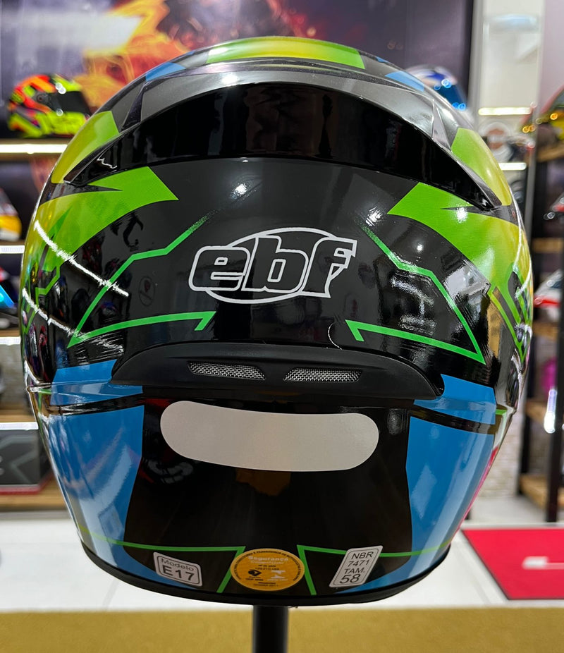 Capacete EBF Spark Mixed Verde