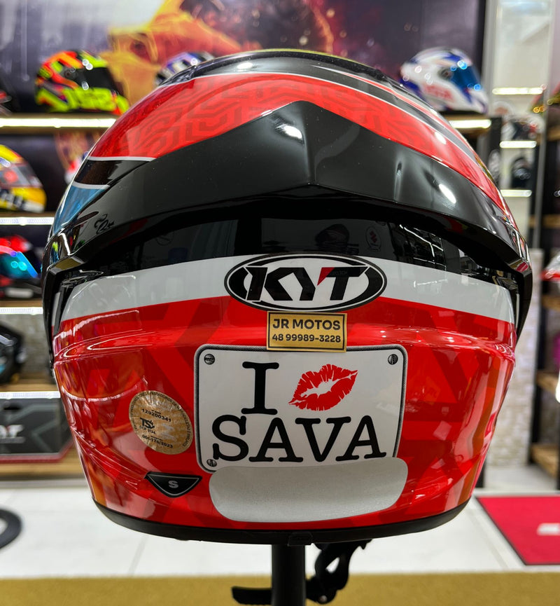 Capacete KYT NF-R Sava, óculos interno