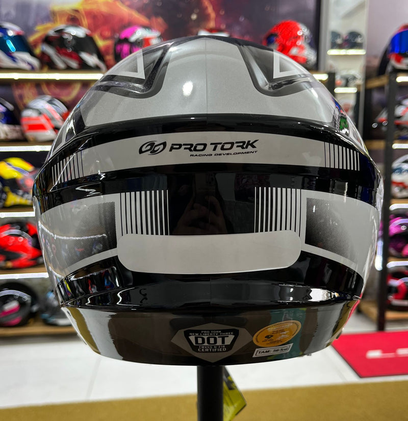 Capacete Aberto New Liberty Tree Pro Preto e Branco