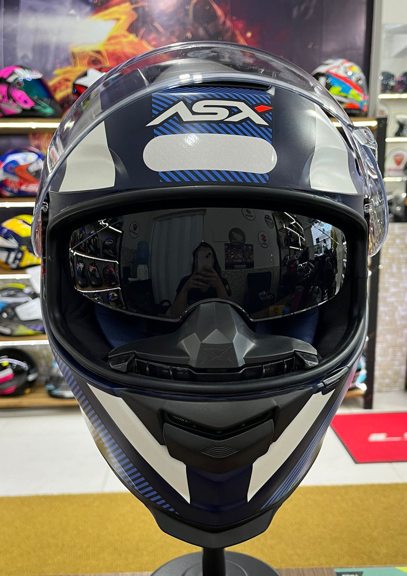 Capacete Asx Eagle SV Lines Com Oculos Interno