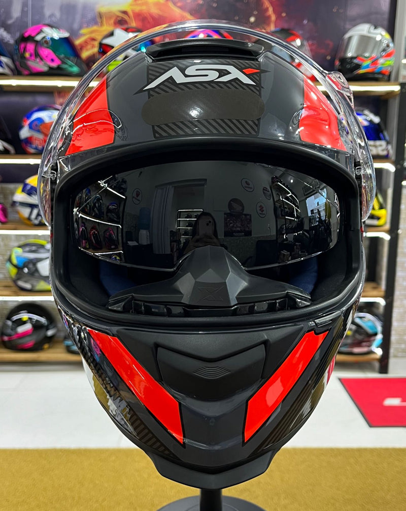 Capacete Asx Eagle SV Lines Com Oculos Interno