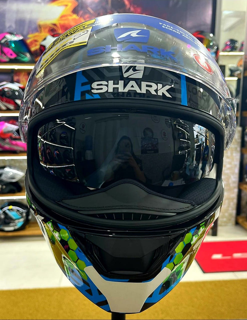 Capacete Shark D-SKWAL 2 Noxxys, com óculos interno