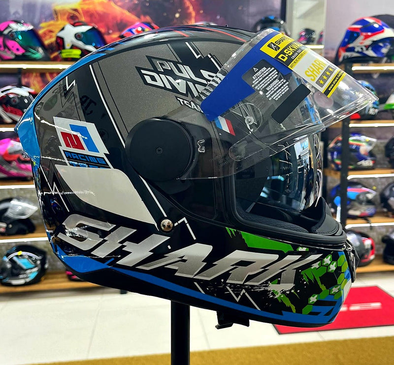 Capacete Shark D-SKWAL 2 Noxxys, com óculos interno