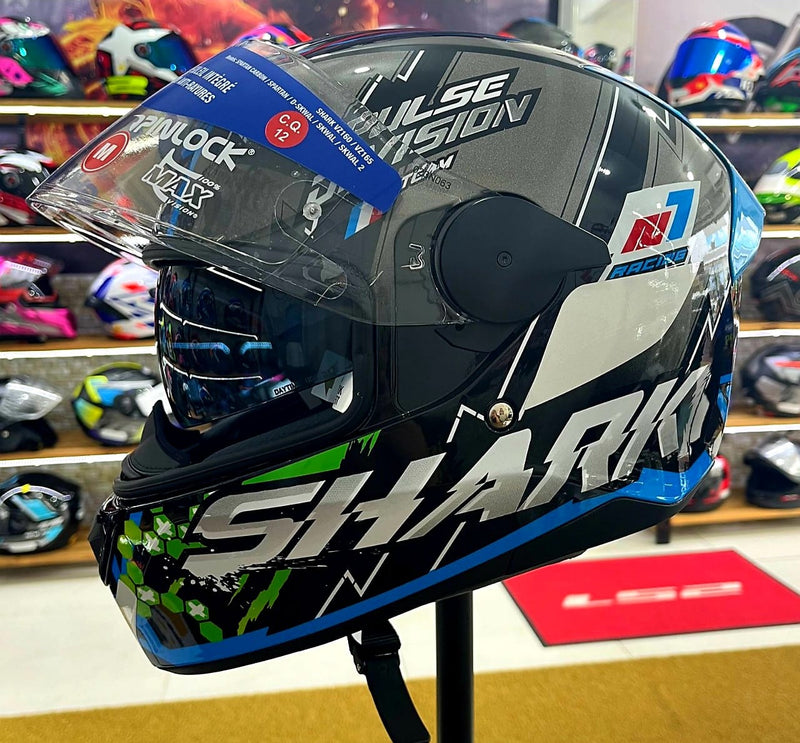 Capacete Shark D-SKWAL 2 Noxxys, com óculos interno