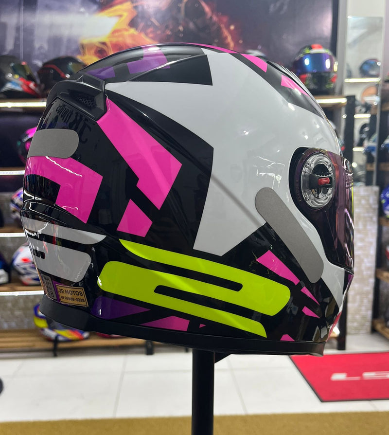 Capacete LS2 FF358 Starwar Rosa e branco