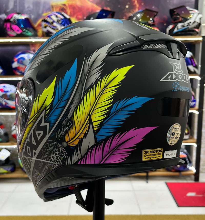 Capacete Axxis Eagle Dreams Filtro dos Sonhos, Preto