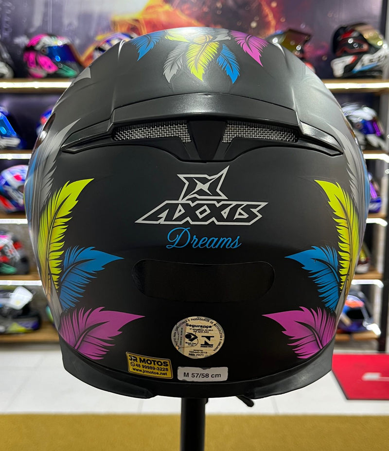 Capacete Axxis Eagle Dreams Filtro dos Sonhos, Preto