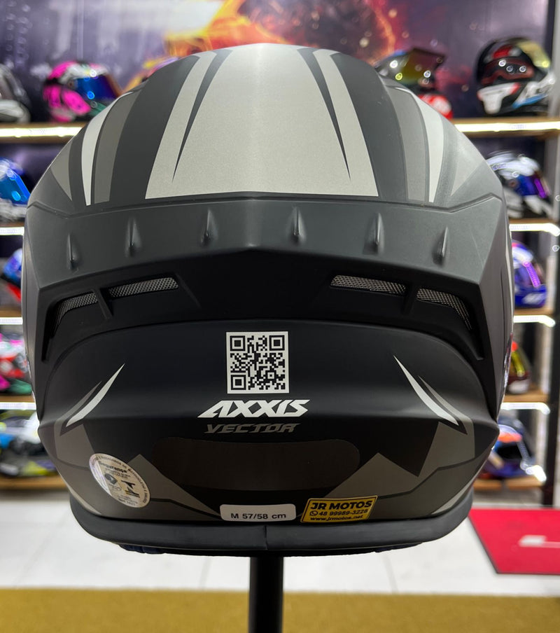 Capacete Axxis Draken Vector Matt, Preto e Branco