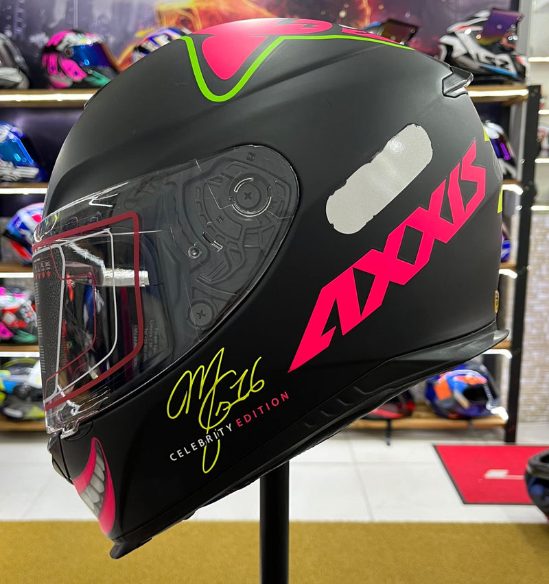 Capacete Axxis Eagle Matt, Preto e rosa