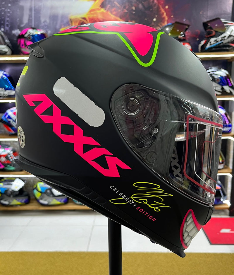 Capacete Axxis Eagle Matt, Preto e rosa