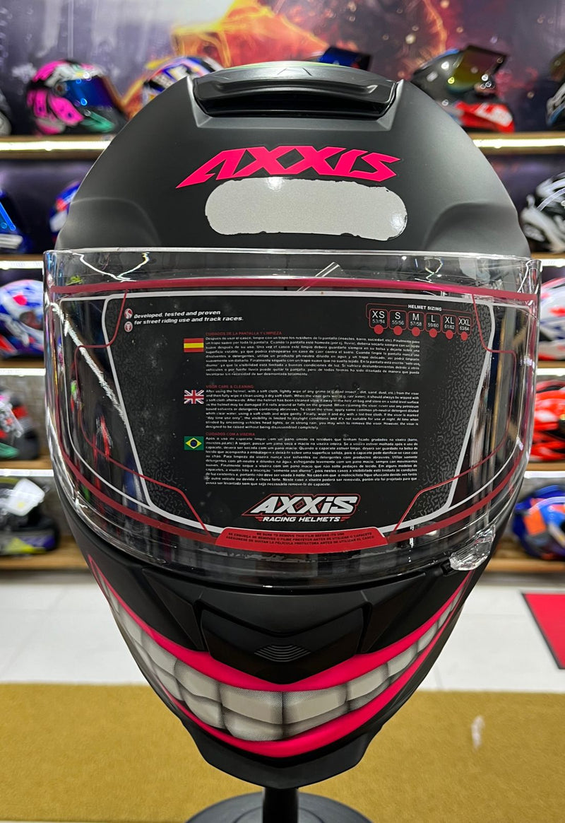 Capacete Axxis Eagle Matt, Preto e rosa