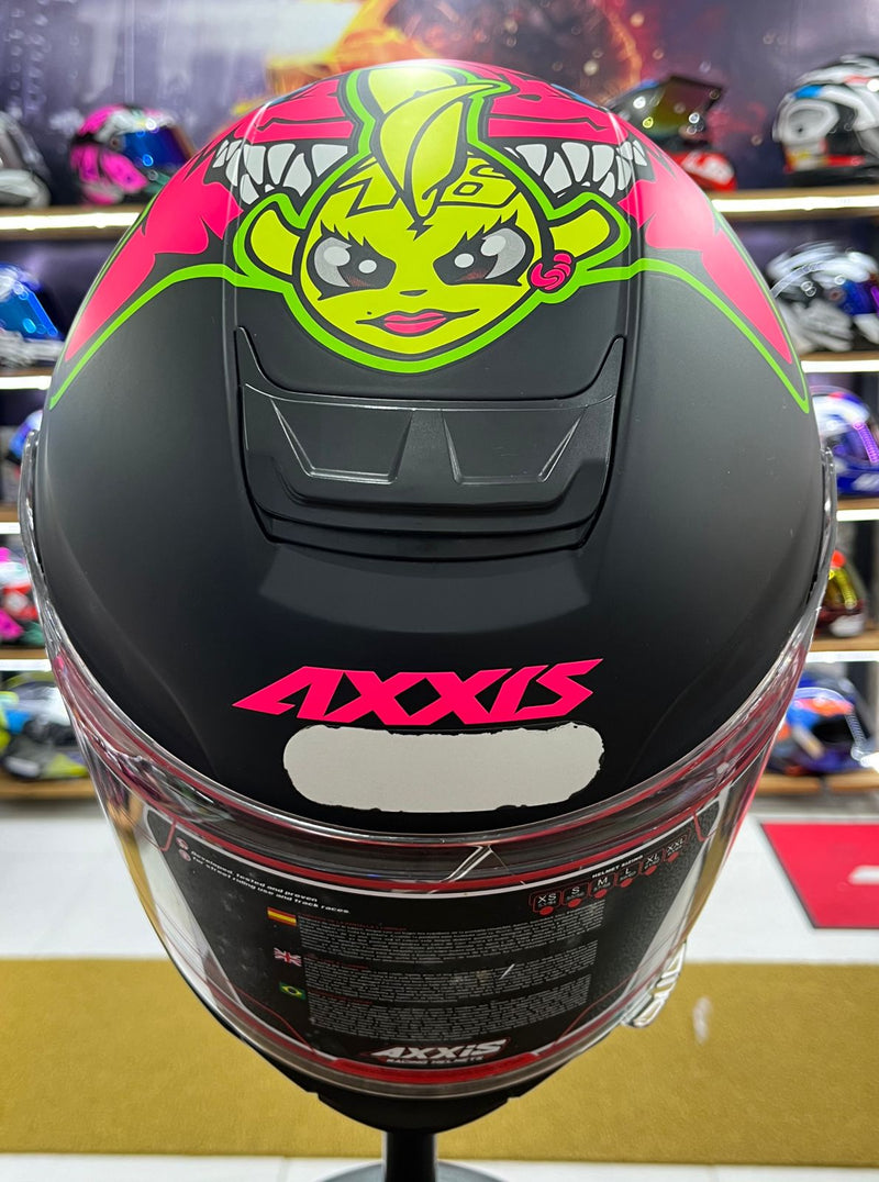 Capacete Axxis Eagle Matt, Preto e rosa