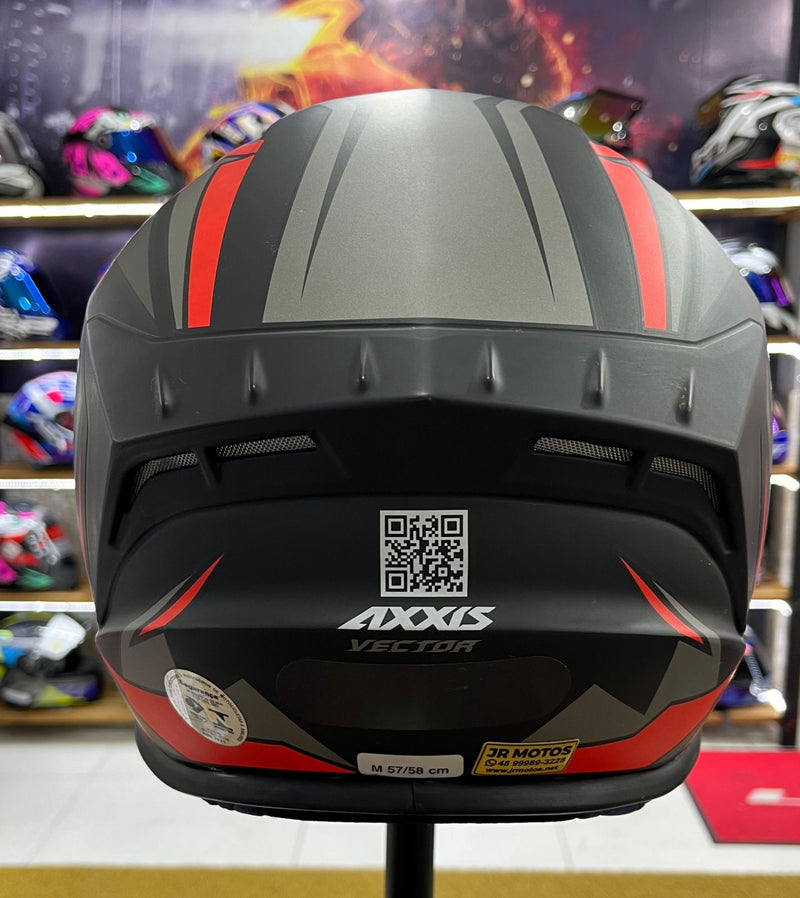 Capacete Axxis Draken Vector Matt, Vermelho e preto