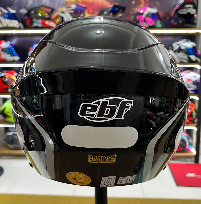 Capacete aberto Spark jet, Preto e prata