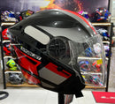Capacete aberto Spark jet, Vermelho