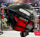 Capacete aberto Spark jet, Vermelho