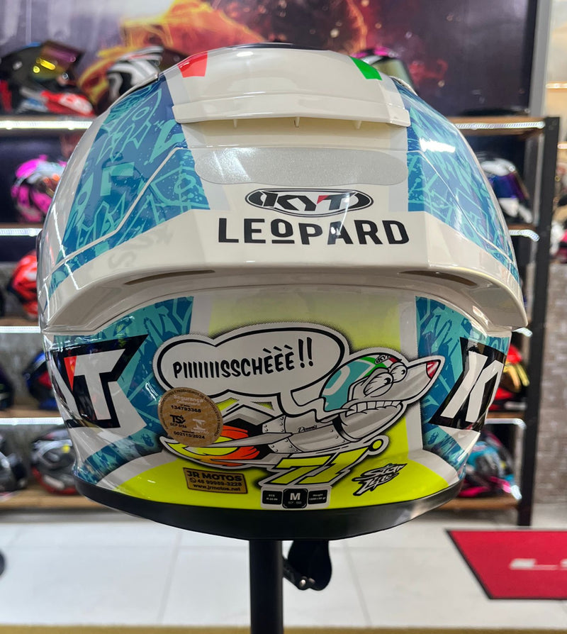 Capacete KYT R2R Max Foggia Misano com óculos interno