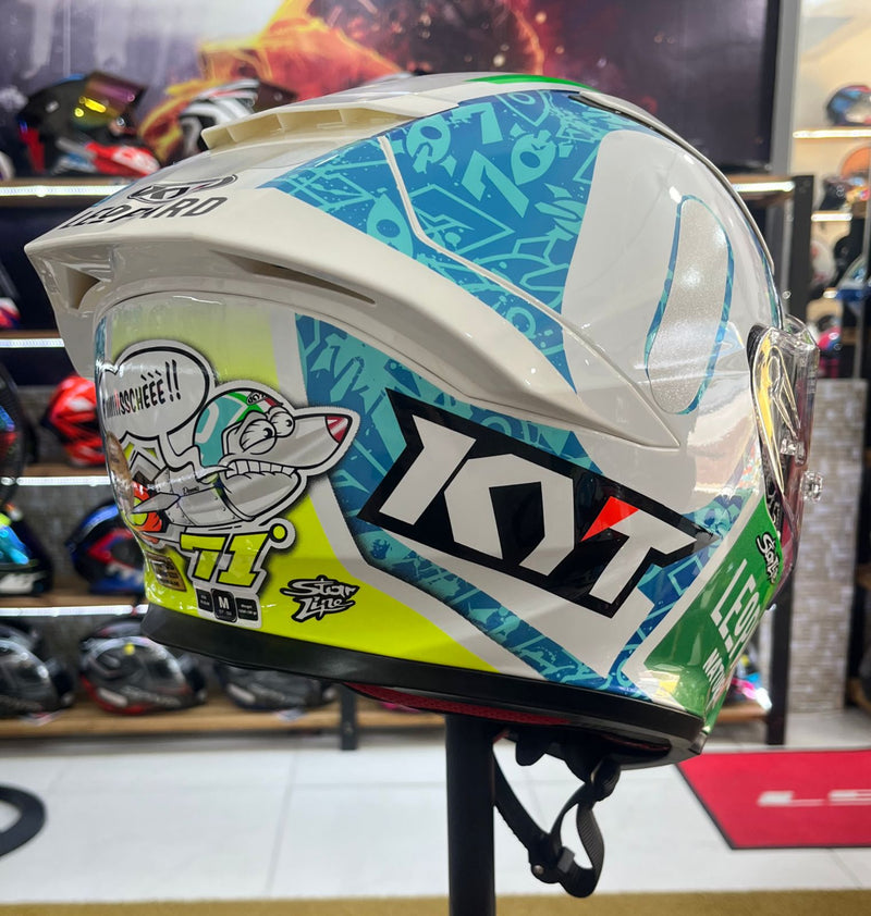 Capacete KYT R2R Max Foggia Misano com óculos interno