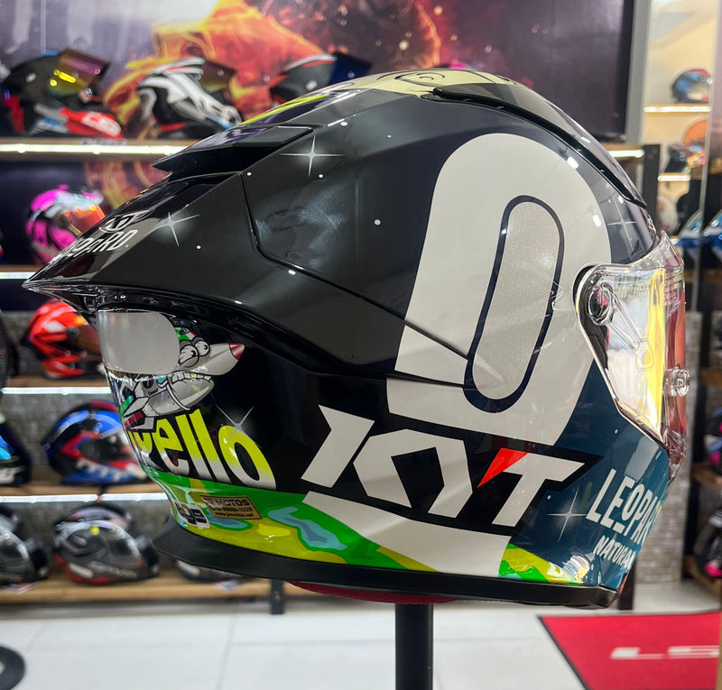 Capacete KYT R2R Max Foggia Mugello com óculos interno