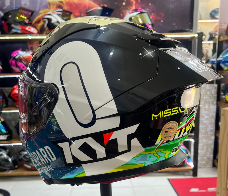 Capacete KYT R2R Max Foggia Mugello com óculos interno