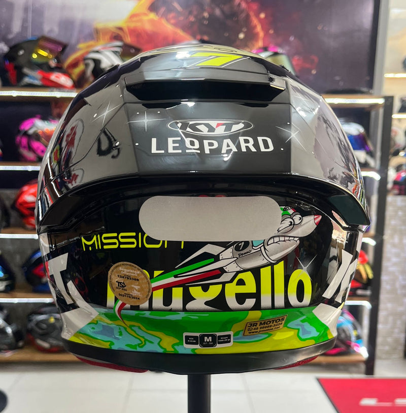 Capacete KYT R2R Max Foggia Mugello com óculos interno