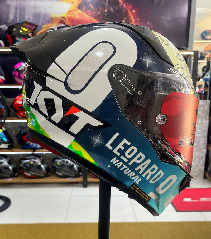 Capacete KYT R2R Max Foggia Mugello com óculos interno