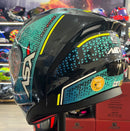 Capacete Sportivo ASX City Storm Preto, Tifanny Amarelo