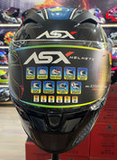 Capacete Sportivo ASX City Storm Preto, Tifanny Amarelo