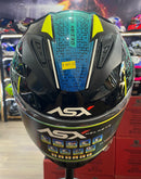 Capacete Sportivo ASX City Storm Preto, Tifanny Amarelo
