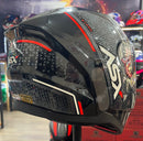 Capacete Sportivo ASX City Storm Preto, Cinza e Vermelho