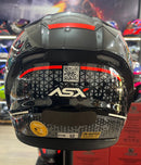 Capacete Sportivo ASX City Storm Preto, Cinza e Vermelho