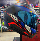 Capacete Sportivo ASX Draken Wind Fosco Azul, Azul e vermelho