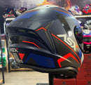 Capacete Sportivo ASX Draken Wind Fosco Azul, Azul e vermelho